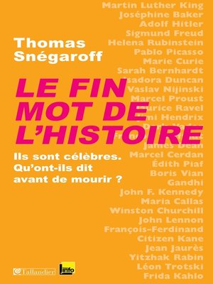 cover image of Le Fin mot de l'histoire